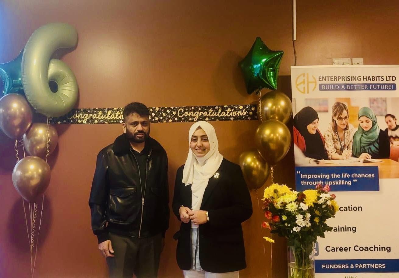 Enterprising Habits co-founders Ibrar and Anam at the organisation’s sixth anniversary celebration.